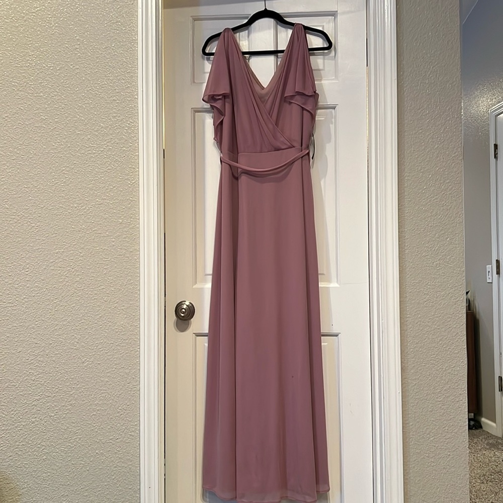 Onyx Mauve Floor Length Dress (Bridesmaid/Wedding) - Size 16 - New with Tag